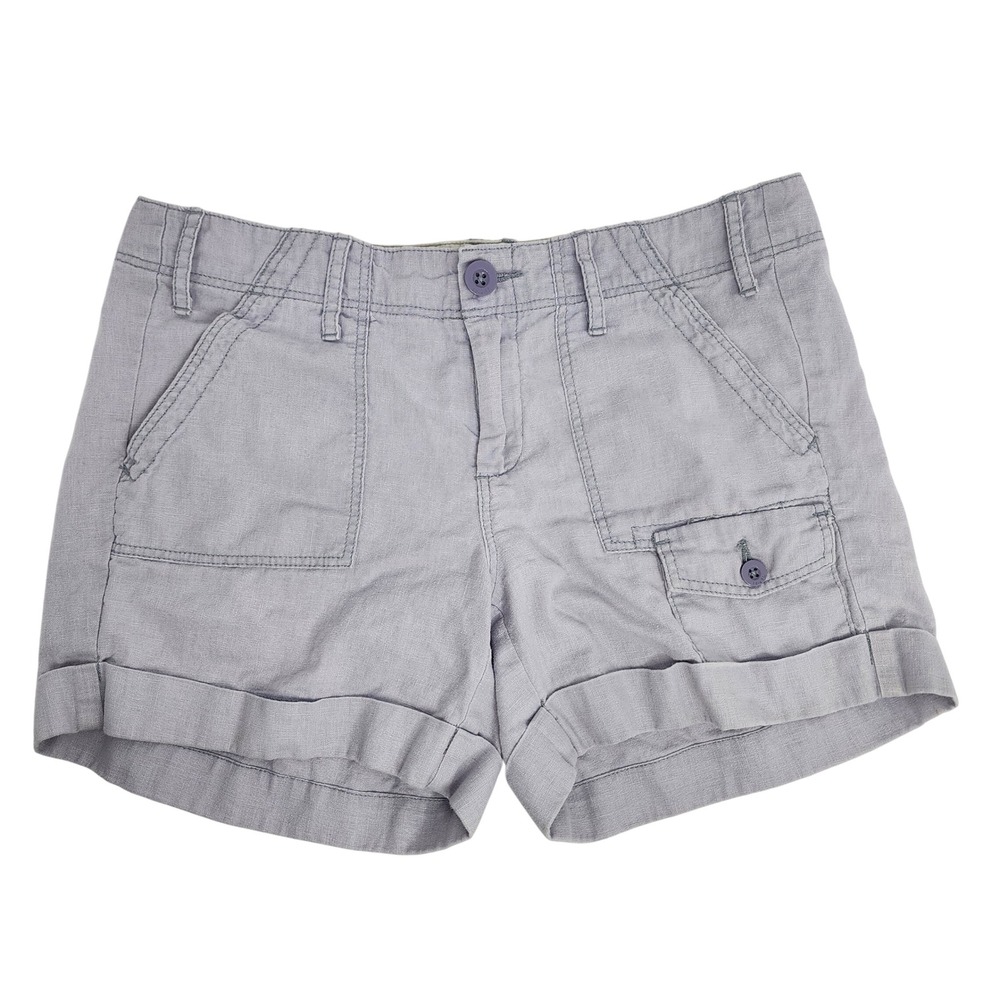 Paper‎ Boy Anthropologie Shorts Women's 6 Linen Blend w. Pockets Purple
